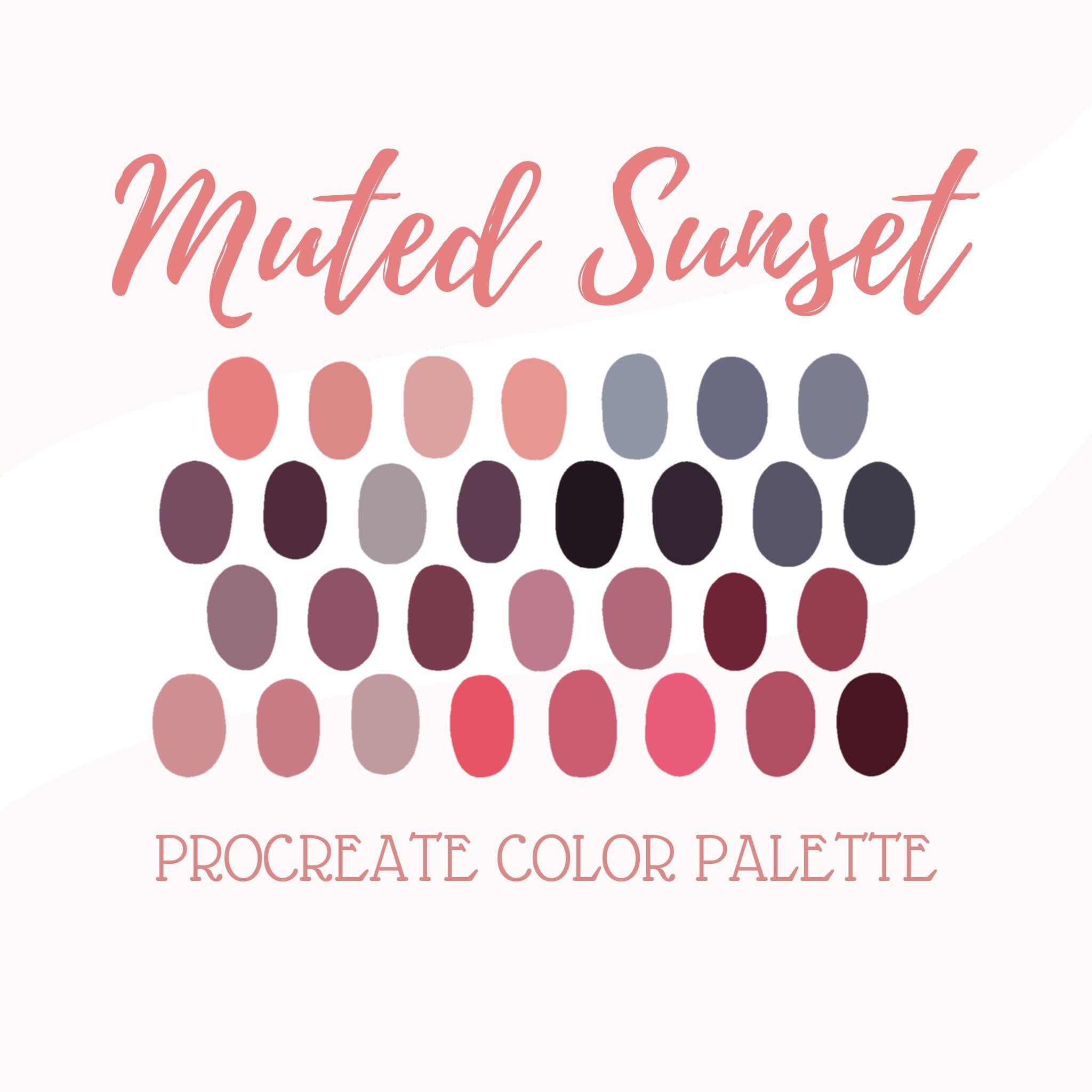 Procreate Color Palette – Muted Sunset