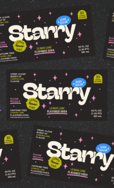 Starry Soda Label Design by Abby Leighton Design Studio