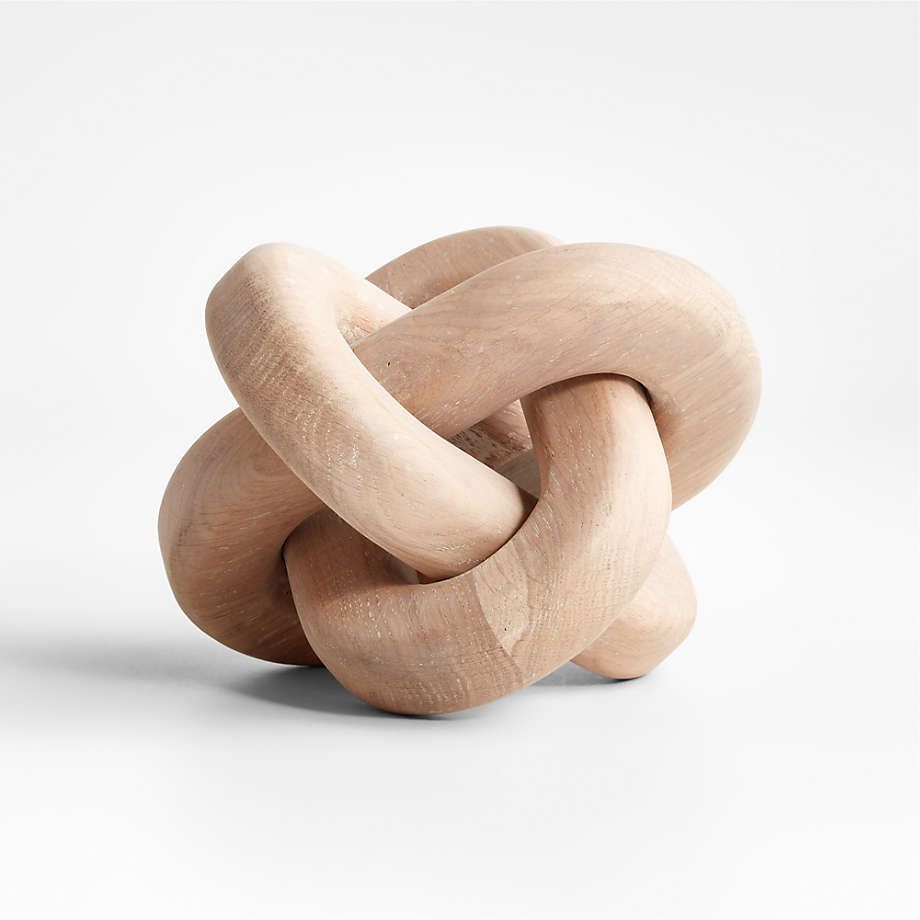 White Wood Knot Sculpture