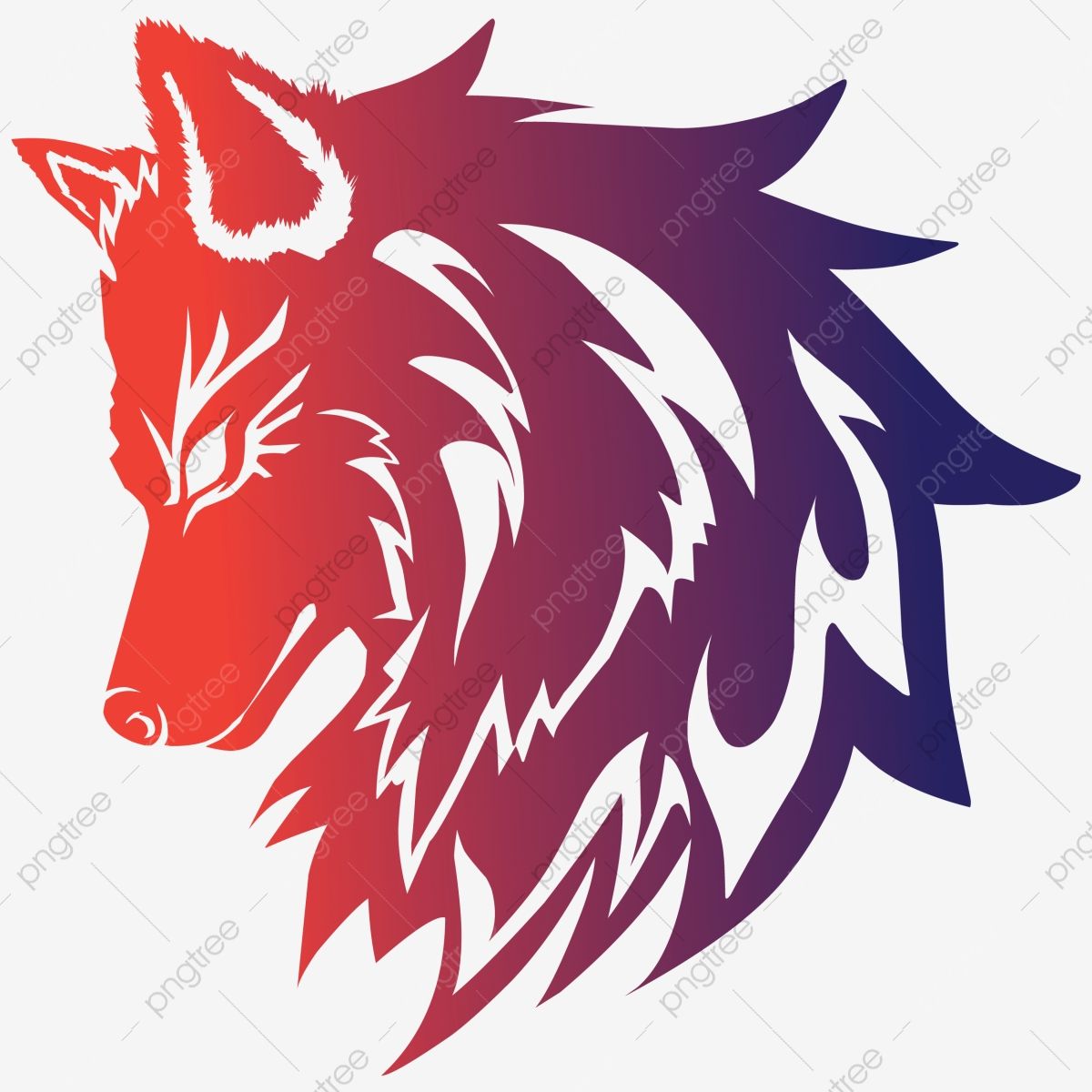 Wolf Gaming Clipart Transparent PNG Hd, Red Wolf Logo For Game Team, Animal Clipart, E Sport, Br ...