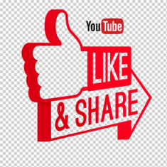 Youtube logo, Like and Share on Youtube, icons logos emojis, tech companies png