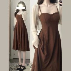old money dark academia elegant french dress (AliExpress)