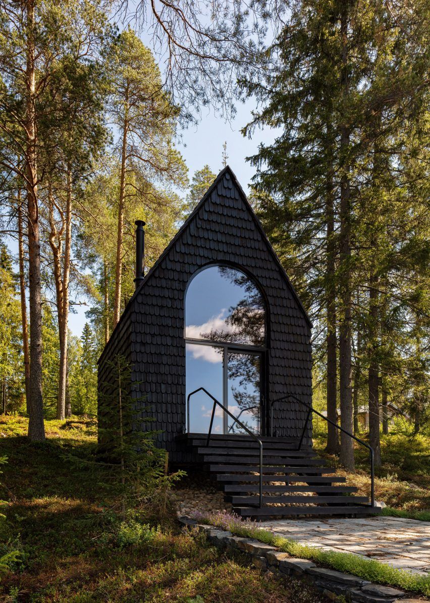 The Filmmaker’s Hut is a “mystical” black cabin overlooking a Finnish lake