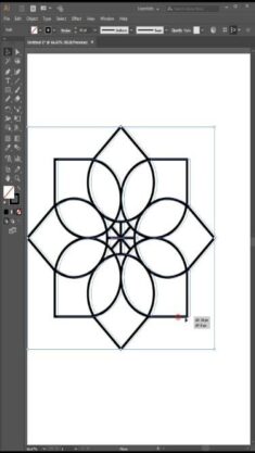 Mandala Art Design With Square Adobe Illustrator #illustratorshorts #agdesigner #shortsfeed