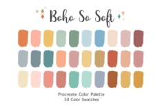 Boho so Soft Procreate Color Palette  Color Swatches  – Etsy