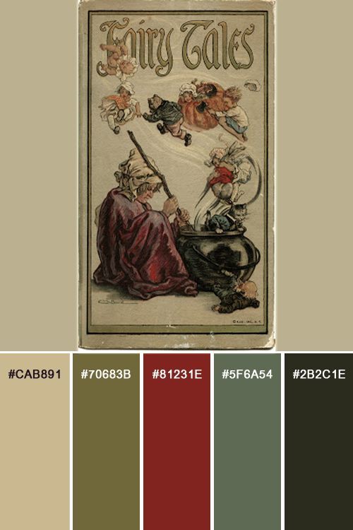 Fairy Tales Old Book Cover Color Palette