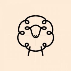 Minimal Sheep Logo