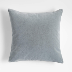 Mist 20″x20″ Square Reversible Faux Mohair Linen Decorative Throw Pillow Cover + Rev ...