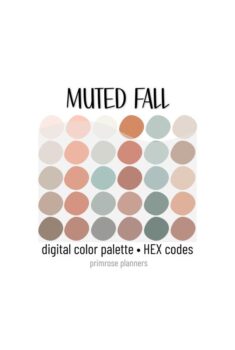 Muted Fall Digital Color Palette  Color Chart  Goodnotes – Etsy