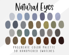 Natural Eye Color Palette for Procreate Portrait Color – Etsy