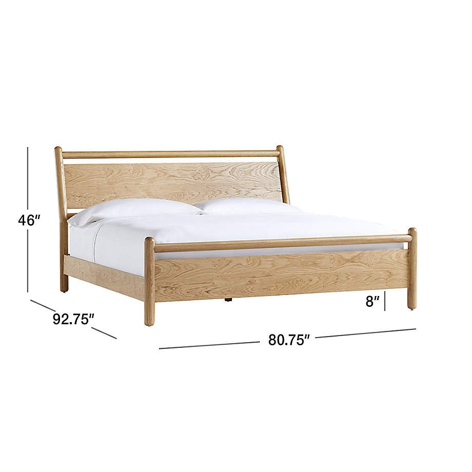 Solano King Wood Bed + Reviews | Crate & Barrel