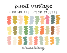 Sweet Vintage  PROCREATE COLOR PALETTE  Color Swatches Ipad – Etsy