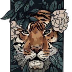 Tiger Digital Illustration Art in Concepts App