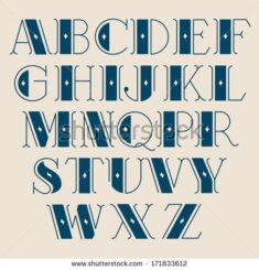 Vector Retro Alphabet Type Font Vintage Stock Vector (Royalty Free) 171833612 | Shutterstock