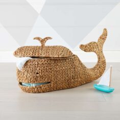 Whale Woven Floor Storage Basket + Reviews | Crate & Kids