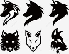 Wolf Head Logo Mascot Emblem, Wolf Clipart, Wolf, Black PNG and Vector with Transparent Backgrou ...