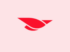 Minimalism Flying Bird Logo