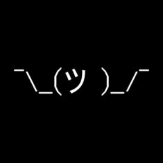 white on black shrug emoji emoticon