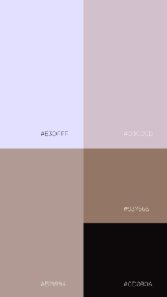 Color Palette Design Inspiration ⏐ lilac purple light brown beige brown black purple