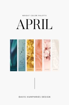 April | Teal, Yellow, Peach, Pink | Spring Seasonal Website Color Palette