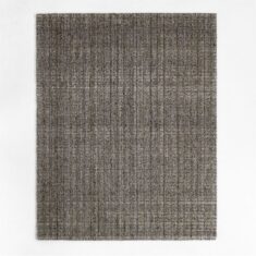 Arles Wool Raised Pattern Dark Grey Area Rug 8’x10′