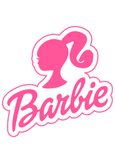 Barbie rosa logo marca ilustração ideal para decoração infantil png – Art Poin