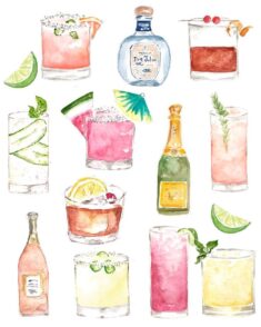 Beverage Watercolor Illustrations