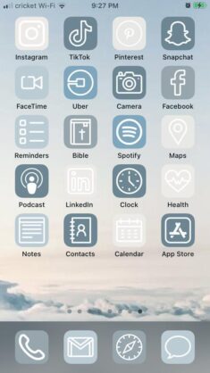 Blue Skies iOS 14 Aesthetic iPhone App Icons  50 Pack – Etsy España