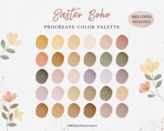 Boho Easter Color Palette Procreate Pastel Color Bundle Boho – Etsy