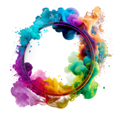 Colorful Rounded Ink Smoke Frame, Smoke, Ink, Ink Smoke PNG Transparent Clipart Image and PSD Fi ...