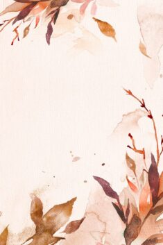 Download free image of Beautiful leaf watercolor background in brown autumn season by Hein about ...