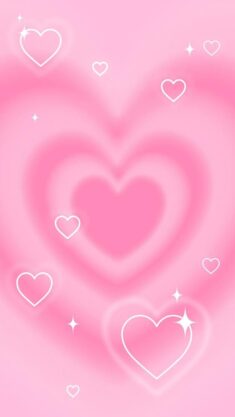Download premium image of Y2K pink hearts phone wallpaper, cute Valentine’s background by  ...