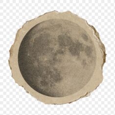 Download premium png of Moon png sticker, brown torn paper transparent background by Nunny about ...