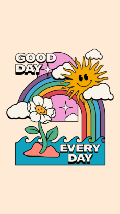 Everyday Good Day Retro Illustration Phonecase by Ravensdesign at Redbubble