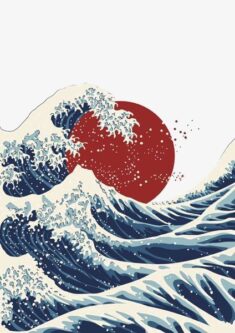 Japanese Illustration Waves