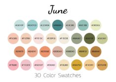 June, Color Swatches, Color Palette, iPAD