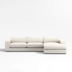 Oceanside 2-Piece Right-Arm Chaise Sectional Sofa + Reviews | Crate & Barrel