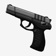 Policía Con Arma, Juguete Pistola, Pistola De Dibujos Animados PNG, Pistola Negra Pistola Exquis ...
