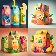 Premium Fruit juice packaging design