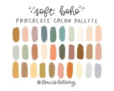 Soft Boho – PROCREATE COLOR PALETTE | color swatches, iPad lettering, illustration, procre ...