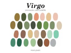 Virgo Procreate Color Palette, Zodiac color palette, Hex Code, iPad, Color Palette, Swatches, IN ...