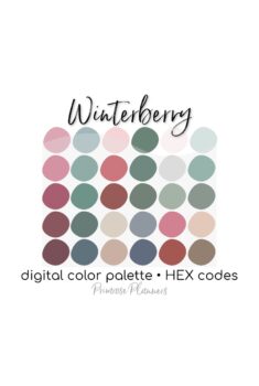 Winterberry Digital Color Palette  Color Chart  Goodnotes – Etsy