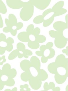 retro flowers / green Art Print by lesmuses | Society6 | Green art print, Iphone wallpaper green ...