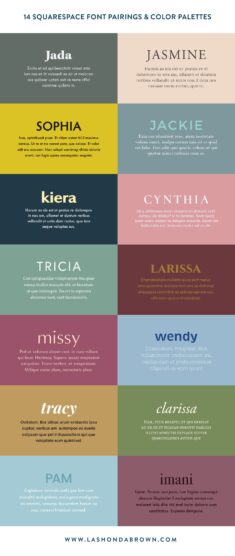 14 Squarespace Font Pairings & Color Palettes — LaShonda Brown | Canva Expert, YouTuber   ...