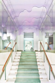 ASKA transforms Maria Nila headquarters with organic shapes and pastel colour palette