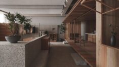 BLUE Architecture Studio inserts rustic cabin into Hangzhou furniture store