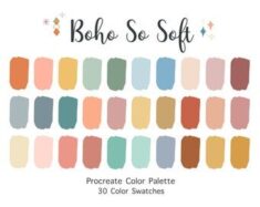 Bright Boho Procreate Color Palette  Color Swatches  Instant – Etsy