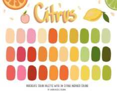 Citrus Inspired Color Palette for Procreate Orange Green – Etsy