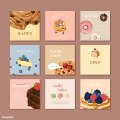 Dessert and Confectionery Illustration Set | Sweets and desserts sticker free Royalty Free Stock ...