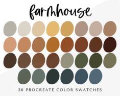 Farmhouse  Procreate Color Palette Swatches Instant Download – Etsy